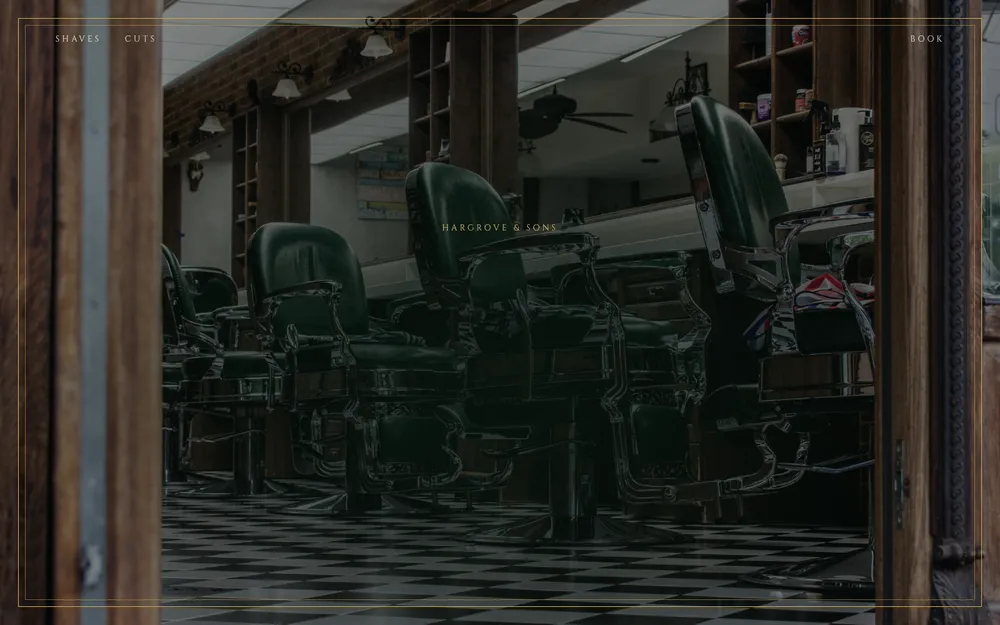 Hargrove & Sons, classic barbershop website