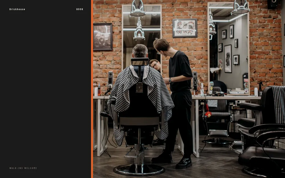Brickhouse, neighbourhood barbershop website