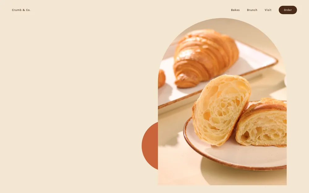Crumb & Co., bakery café website