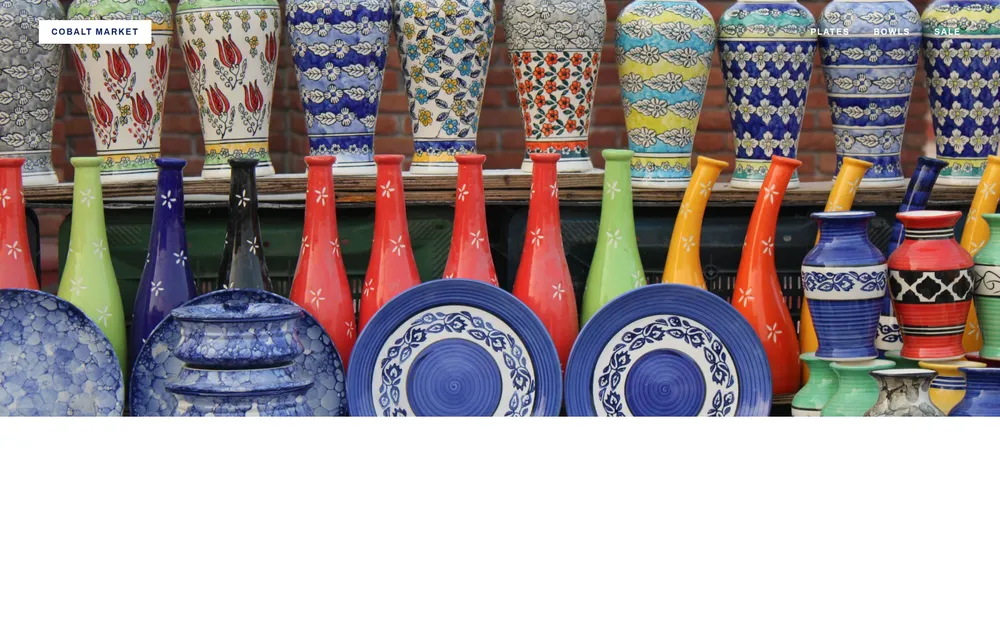 Cobalt Market, tableware online store