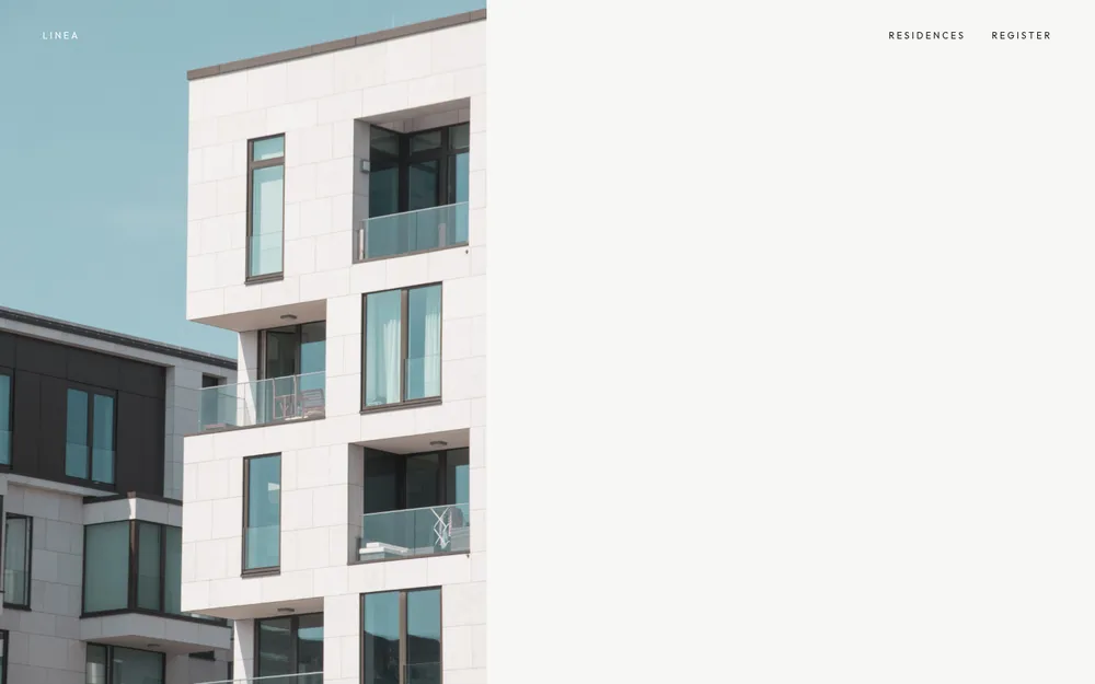 Linea, apartment development website