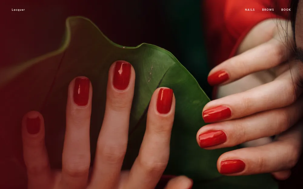 Lacquer, nail studio website
