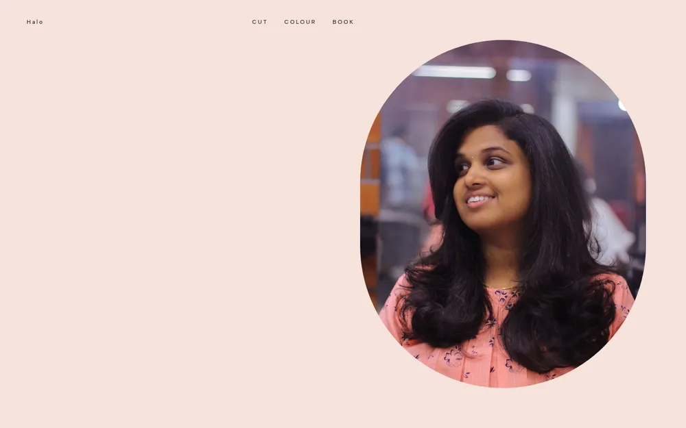 Halo, hair salon website